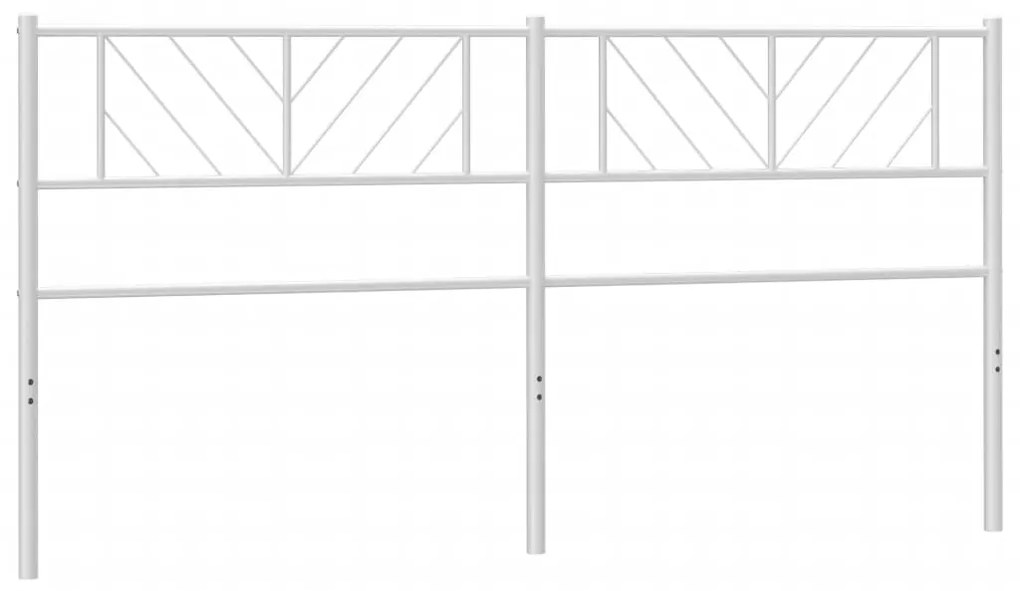 372263 vidaXL Метална табла за глава, бяла, 160 см