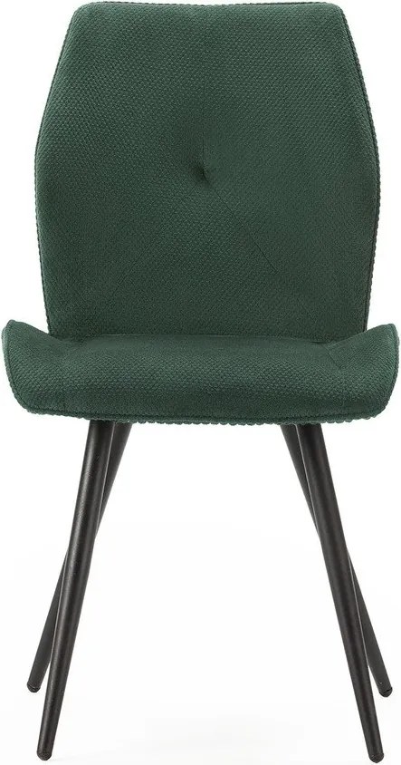 Зелени велурени трапезни столове в комплект 2 бр. Adaya – Marckeric