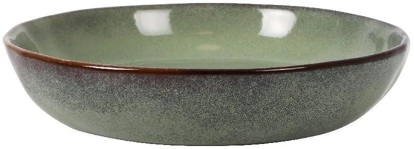 Дълбока купа LA MEDITERRANEA Macarella Green, 21x4 см, порцелан