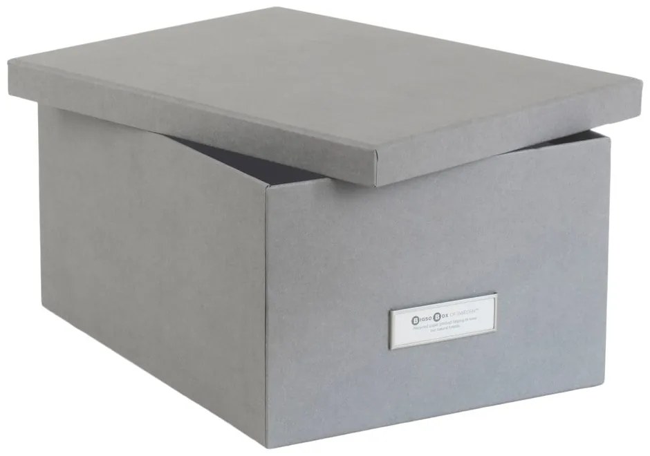 Комплект от 3 сиви кутии за съхранение Inge - Bigso Box of Sweden