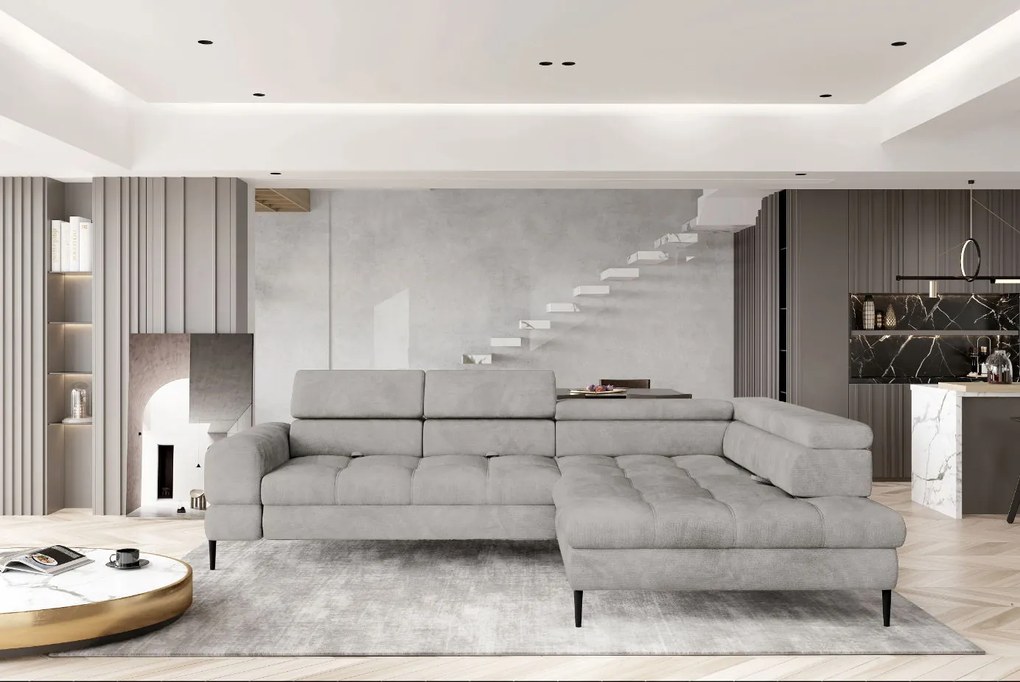 Ъглов диван Sovvor-Екрю ляво