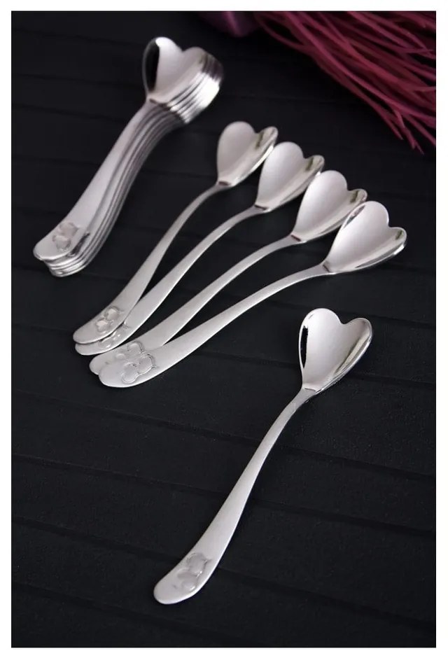 Десертни лъжици в комплект 12 бр. от неръждаема стомана в сребрист цвят – Kosova