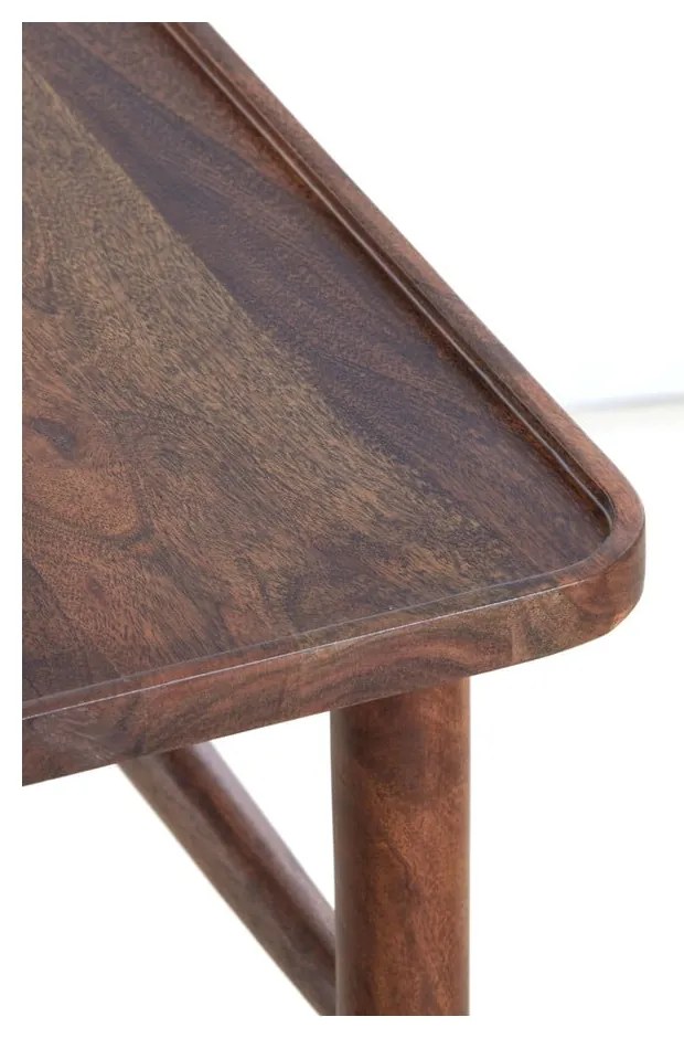 Кафява конзолна маса от масивна акация 30x120 cm Qiano – Light & Living