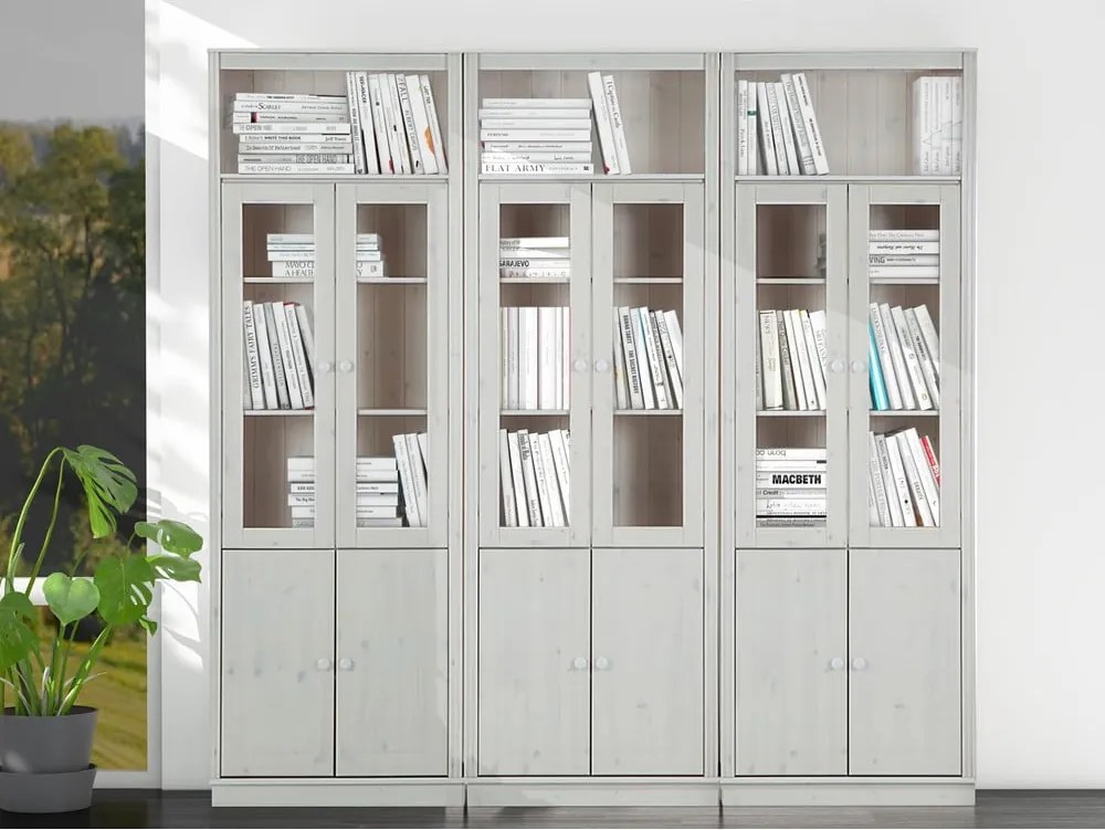 Бяла витрина от масивен бор 518x223 cm Anita – Støraa