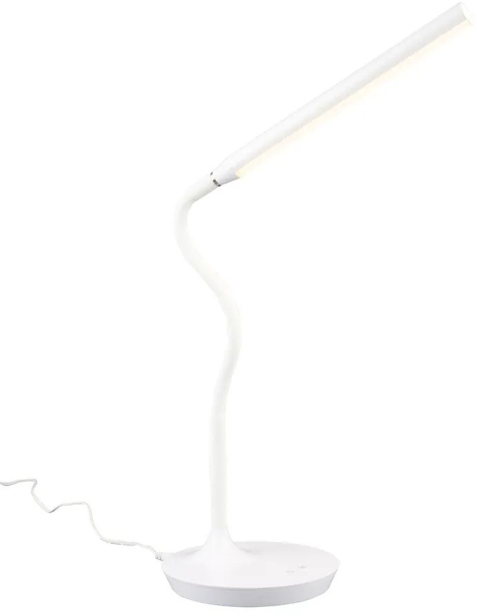 Бяла LED настолна лампа (височина 38 см) Toro - Trio