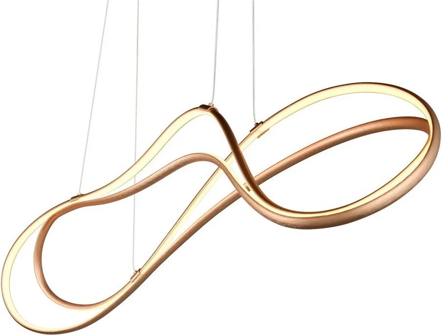 LED висяща лампа с метален абажур в златисто Nala - Trio Select