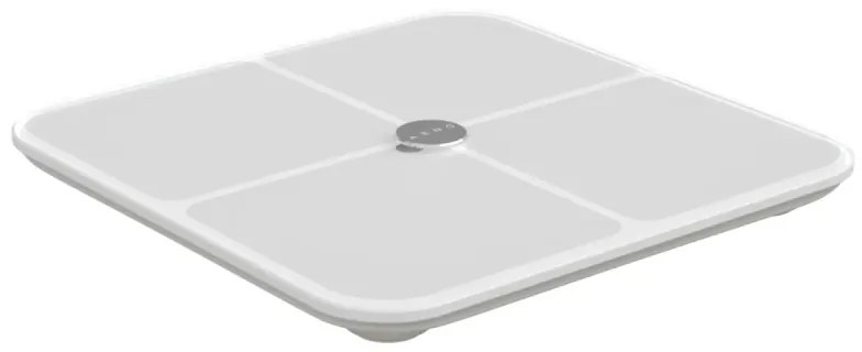 Смарт кантар AENO ABS0001S, До 180 кг, 11 профила, 15 показателя, ИТМ, LED, Закалено ITO стъкло, Бял