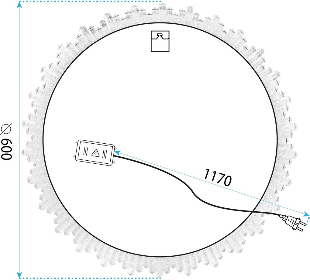 Огледало LED 60cm BL807