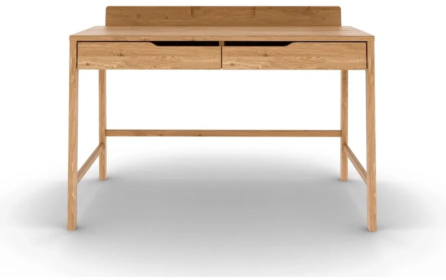 Работна маса от масивен дъб 65x120 cm Twig – The Beds