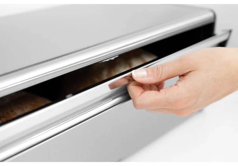 Кутия за хляб Brabantia Fall Front 646848, 18 л, 46.5х25 см, Стенен монтаж, Инокс