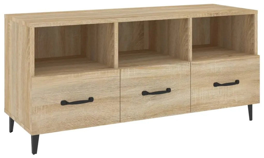 812612 vidaXL ТB шкаф, дъб сонома, 102x35x50 см, инженерно дърво