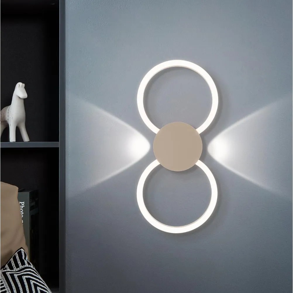 Eglo 902127 - LED стенен аплик VENTICELLO LED/20W/230V + LED/0,91W бежов