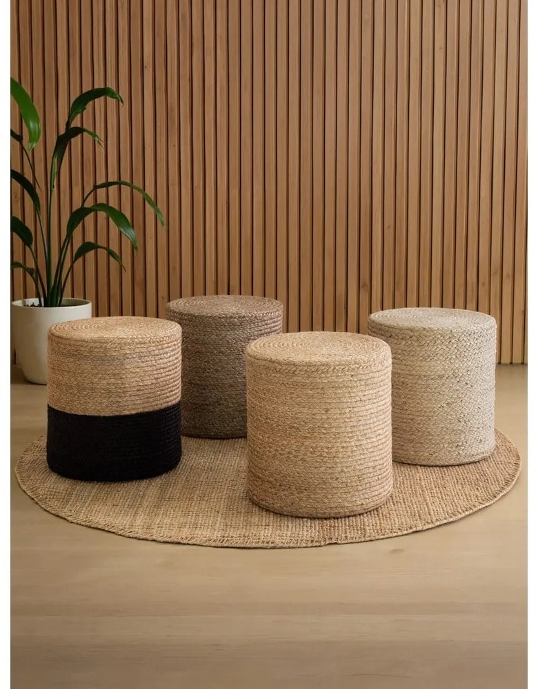 Сиво-бежова табуретка Jutta Greige – Hanse Home