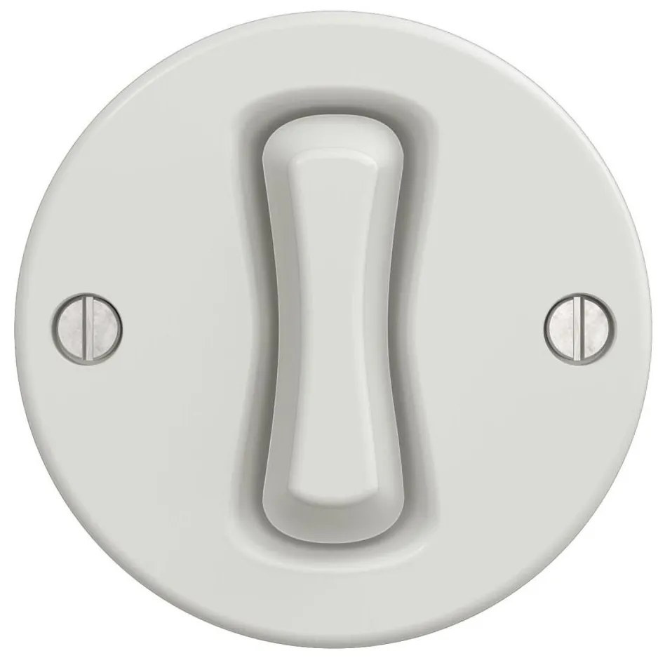 Kliklap - Ретро стълбищен ключ без рамка №6 бял