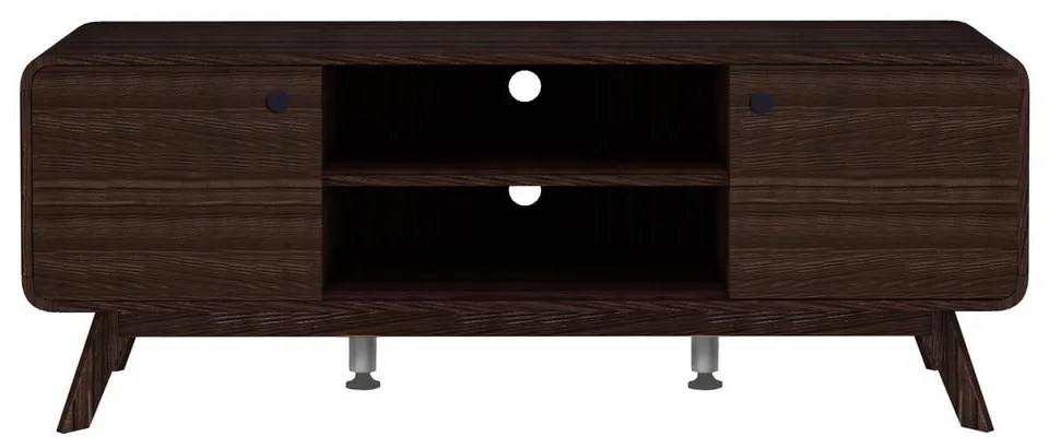 Кафява маса за телевизор от декор от орех 140x53 cm Caitlin – Støraa