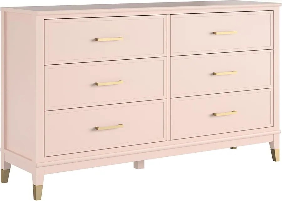 Розов скрин с чекмеджета , 144 x 85 cm Westerleigh - CosmoLiving by Cosmopolitan