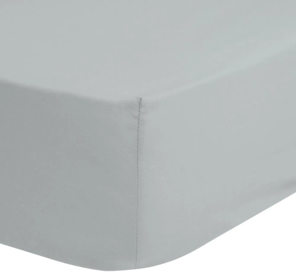 Сив памучен ластичен чаршаф , 160 x 200 cm - Good Morning