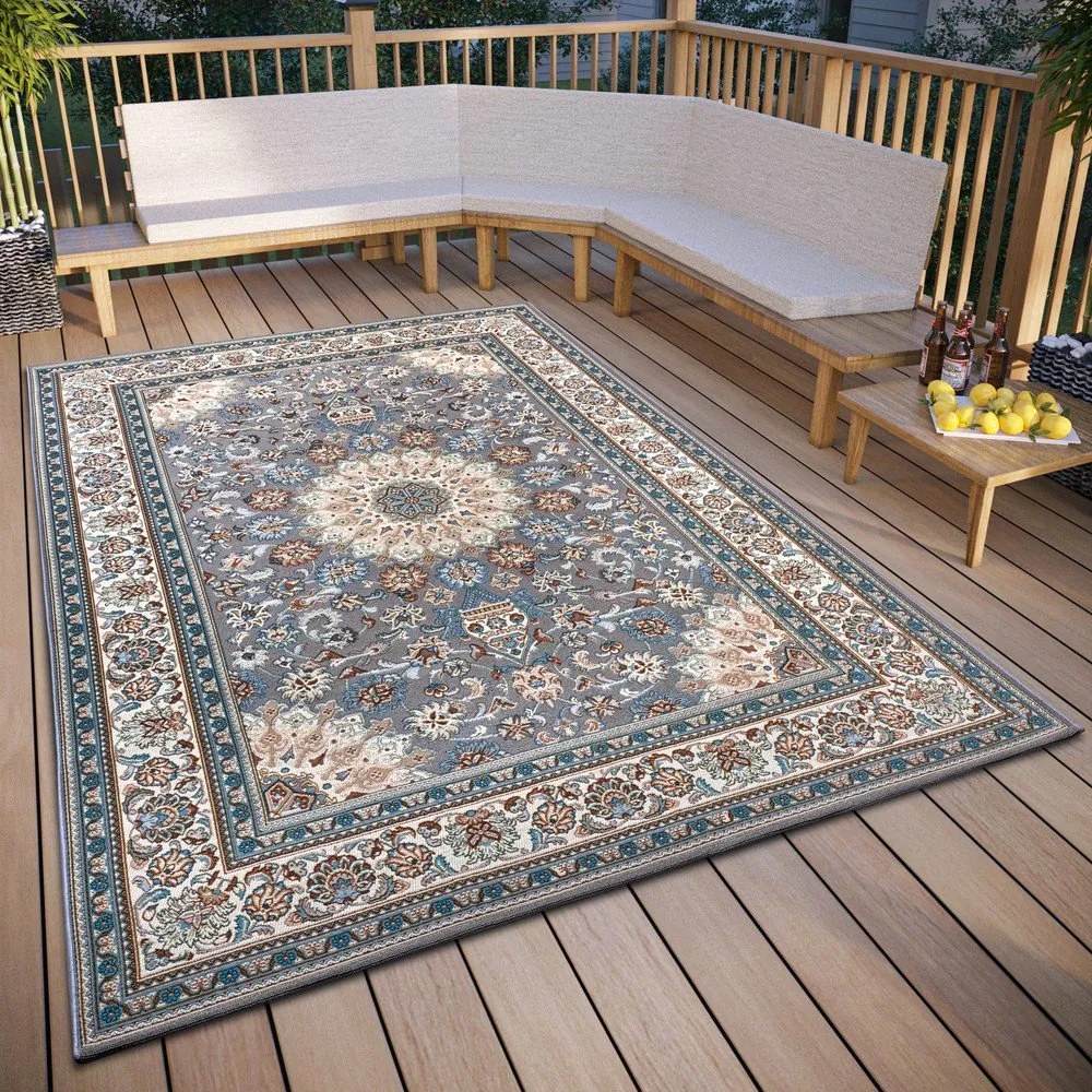 Сив външен килим 200x285 cm Kadi - Hanse Home