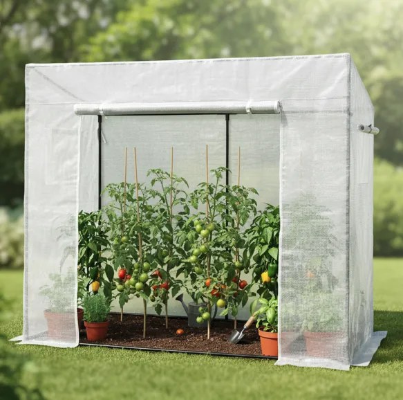 Градинско фолио за бели домати 200 x 77 x 168 cm