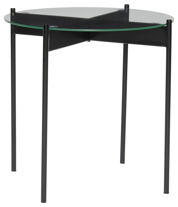 Кръгла странична масичка със стъклен плот ø 45 cm Beam – Hübsch