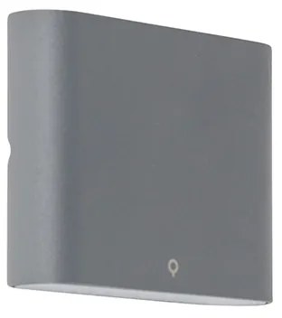 Модерна стенна лампа тъмно сива 11,5 см вкл. LED IP65 - Batt