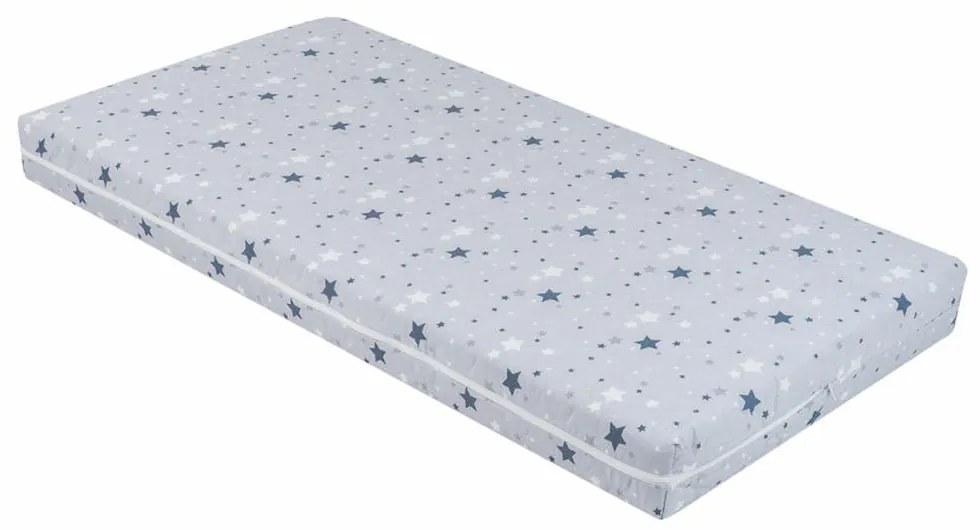 KIKKA BOO Матрак SIESTA 60/120/10 см STARS GREY