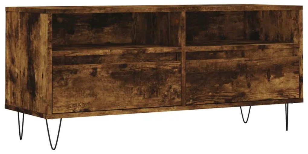 831241 vidaXL ТB шкаф, опушен дъб, 100x34,5x44,5 см, инженерно дърво