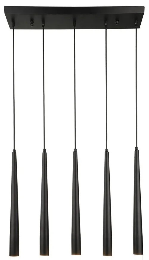 Черно висящо осветително тяло Agusta – Squid Lighting