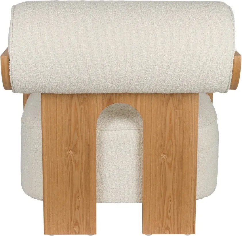 Бежово кресло от букле Oolong – Zuiver