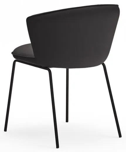 Черни тапицирани трапезни столове в комплект 2 бр. Add – Teulat