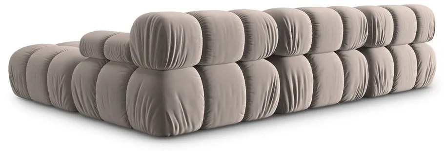 Светлокафяв кадифен модулен ъглов диван (променлив) Bellis – Micadoni