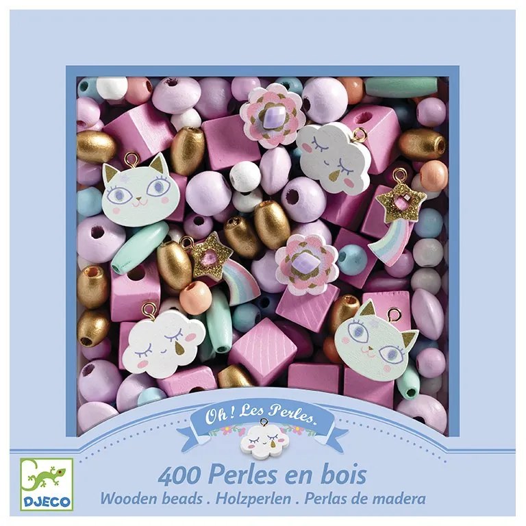 Djeco - Игра създай бижута wooden beads Rainbow DJ09823