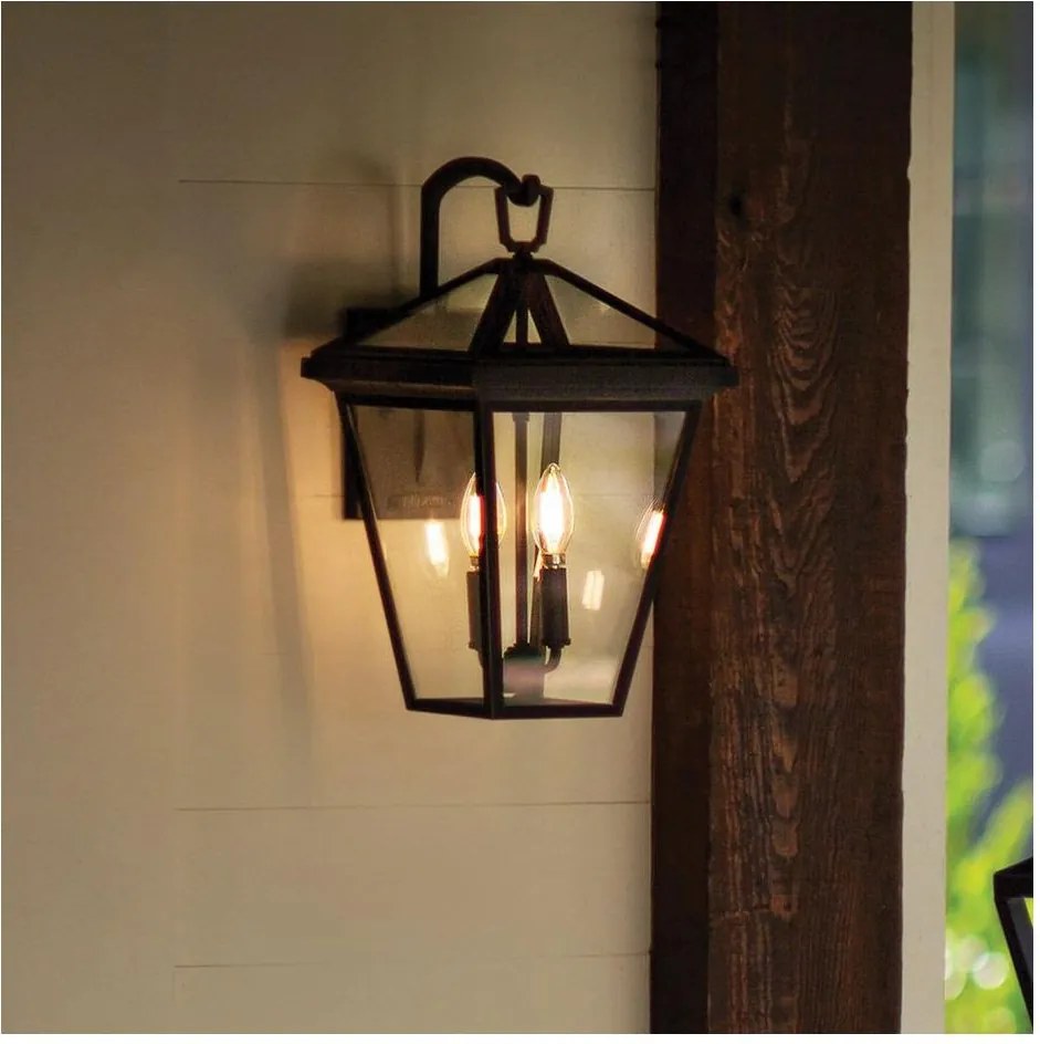 Quintiesse QN-ALFORD-PLACE2-M-MB - Външна стенна лампа ALFORD M 2xE14/40W/230V IP44