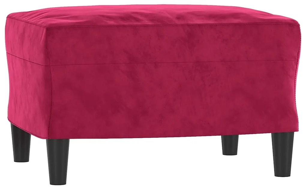 349297 vidaXL Табуретка, виненочервена, 60x50x41 см, кадифе