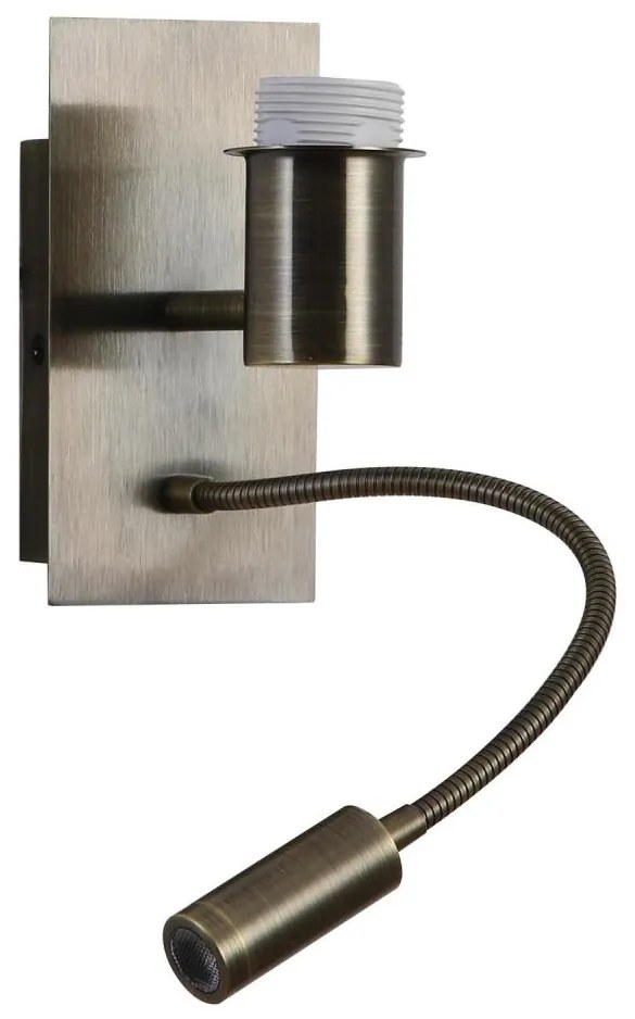 Brilagi - LED Гъвкав аплик NUBILA 1xE27/25W/230V + LED/3W месинг