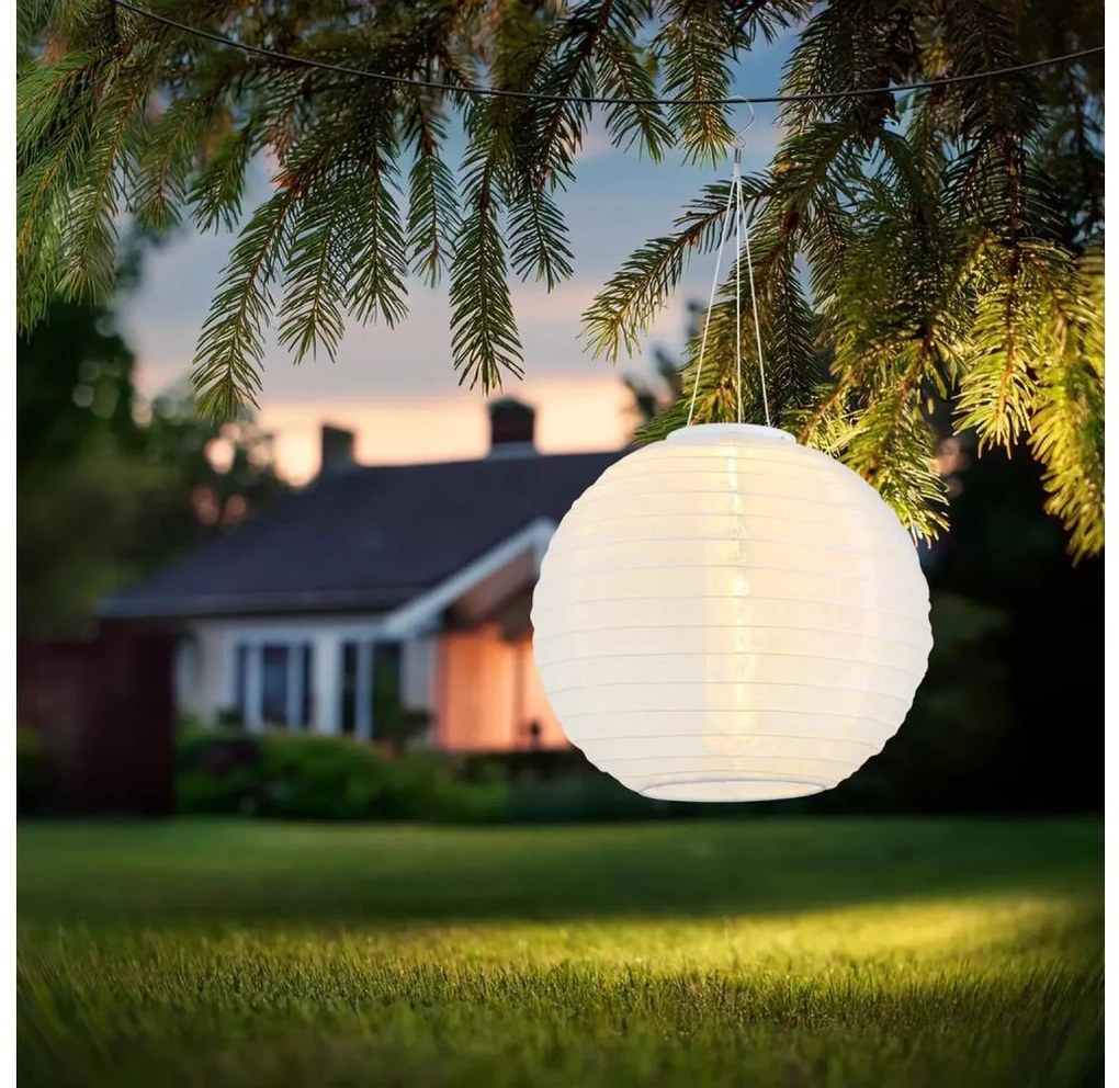 Globo 339700W - LED соларен висящ лампион LED/0,5W/3V IP44 бял