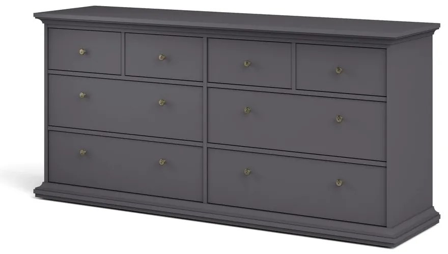 Сив нисък скрин 183x87 cm Paris – Tvilum