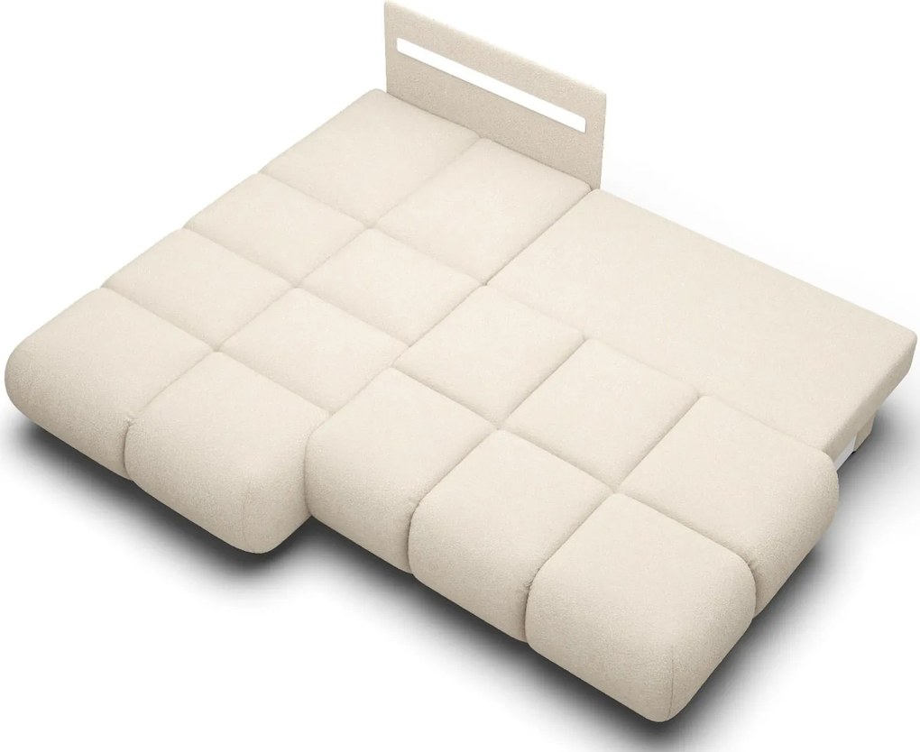 Ъглов Диван Лимо - Бежов Отворен - Ляв