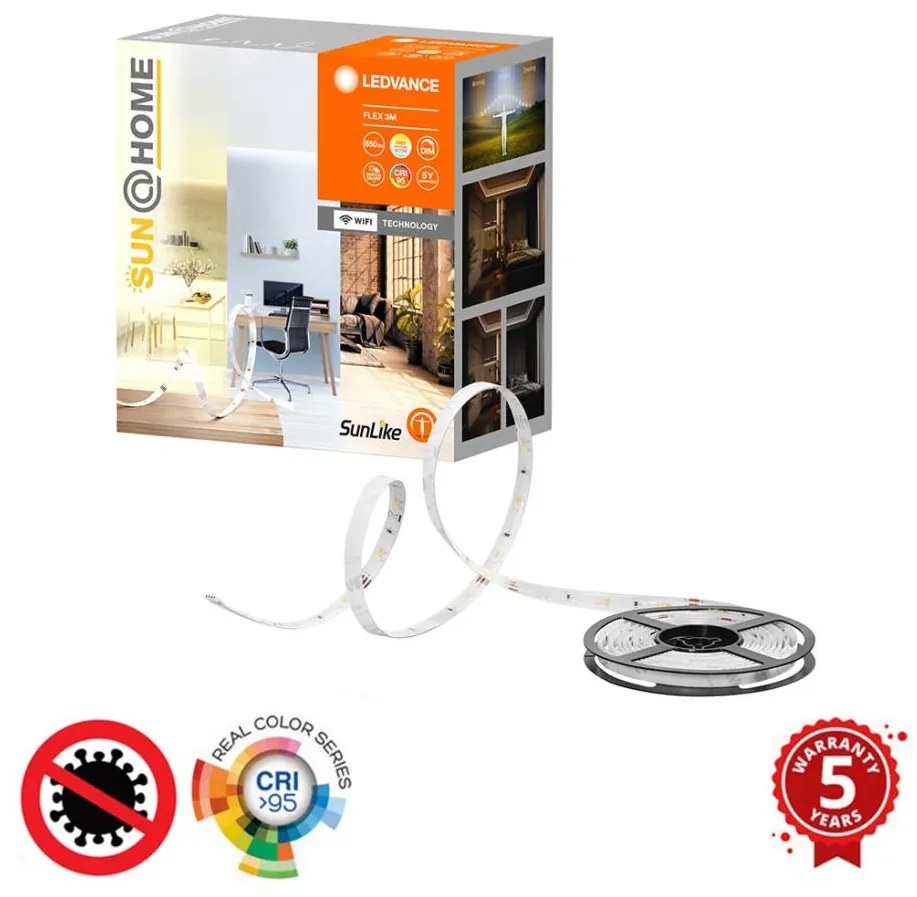 Ledvance - LED димируем лента SUN@HOME FLEX 3м LED/13,5W/230V Wi-Fi CRI 95