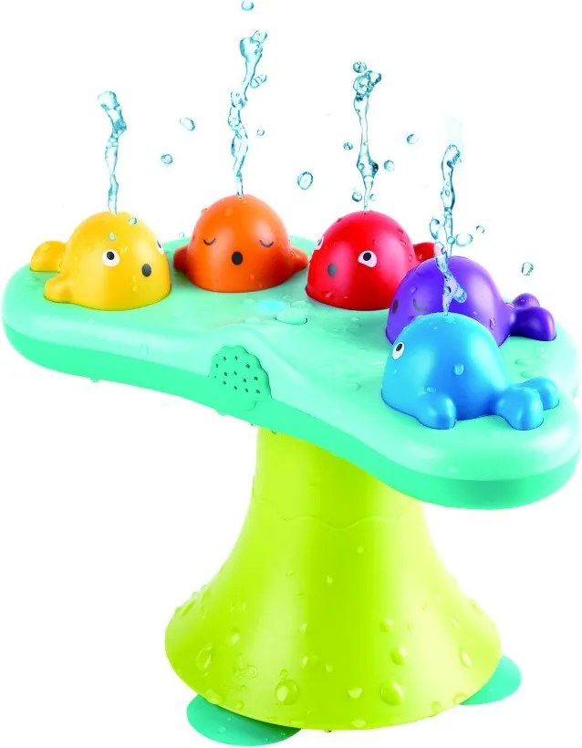 Hape - Детска играчка Музикален фонтан с разноцветни китове