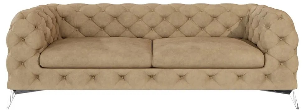 Светлокафяв кадифен диван 225 cm Chelsea – Ropez