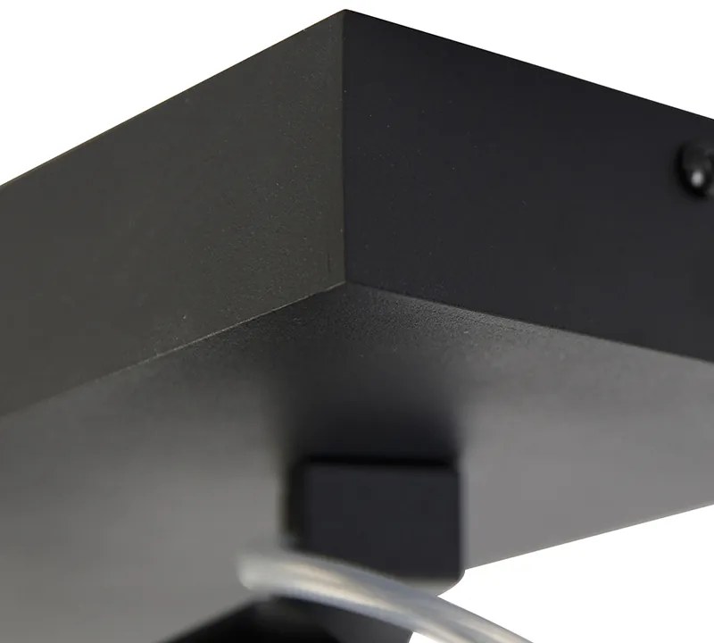 Дизайнерски прожектор черен регулируем 2-светлина - Go