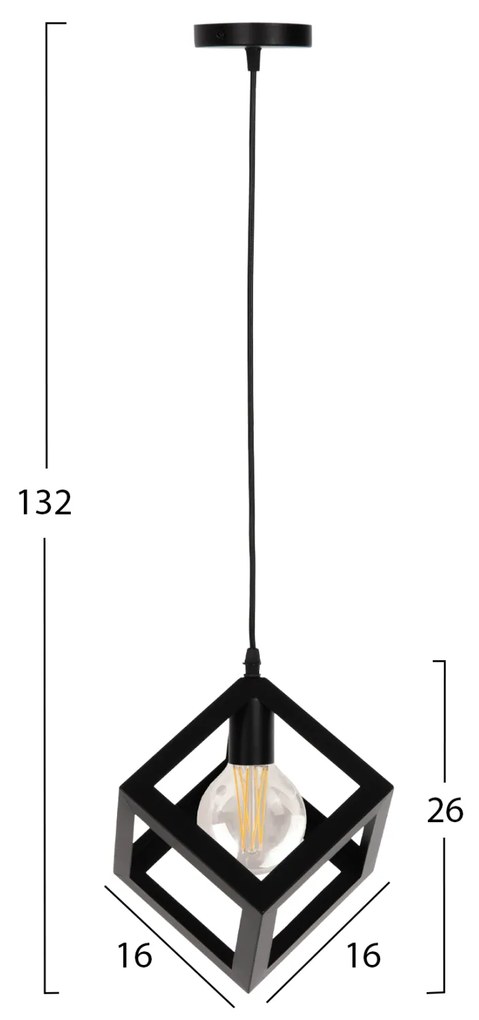 Лампа Куб I - HM4192черен цвят