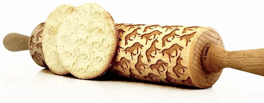 Дървен релефен валяк за тесто Unicorns - Valek