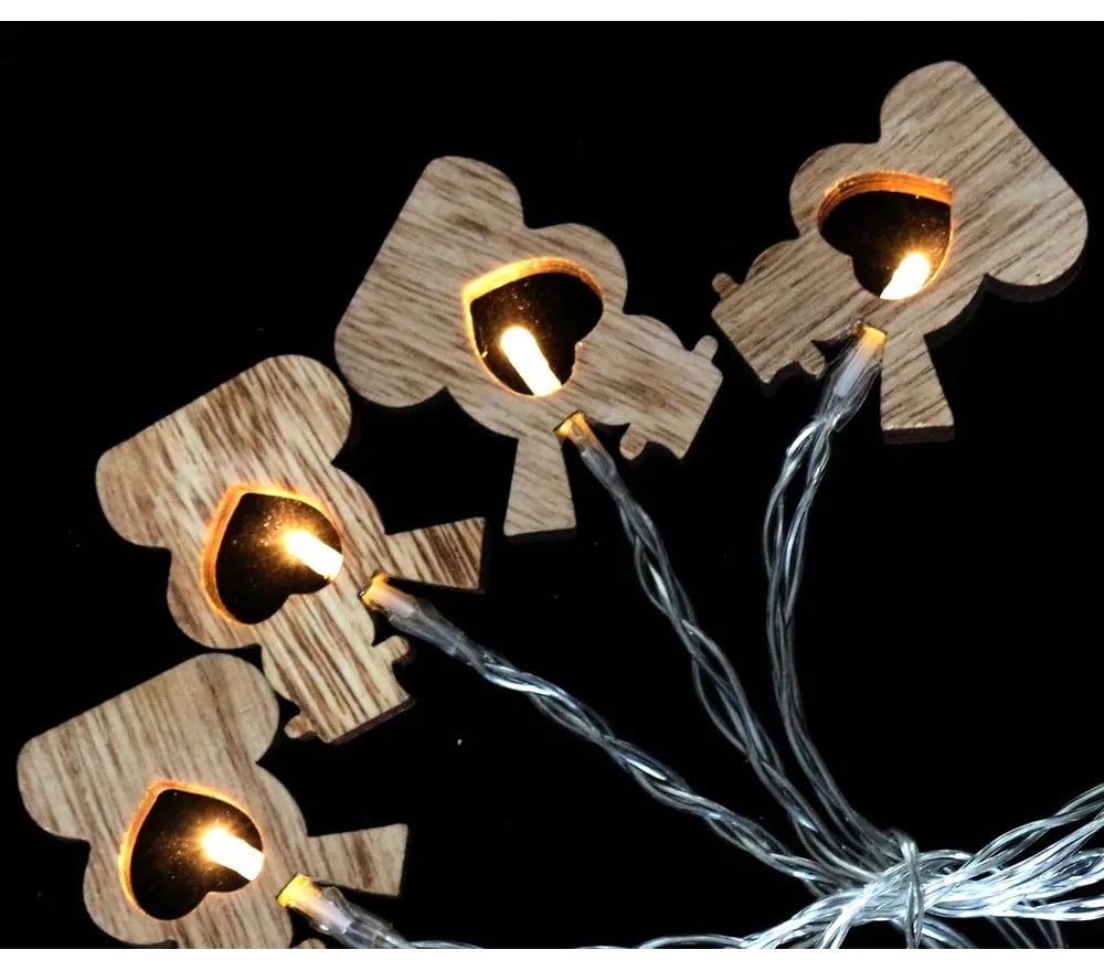 Светлинна верига с 10 жълти LED светлини Snowmen - Casa Selección