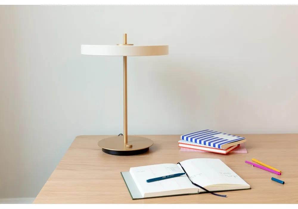 Бяла LED настолна лампа с възможност за димиране и метален абажур (височина 41,5 cm) Asteria Table - UMAGE