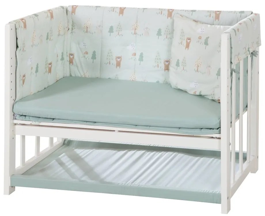 Бяла люлка с регулируема височина/за съвместно спане 90x45 cm Woodland Buddies – Roba