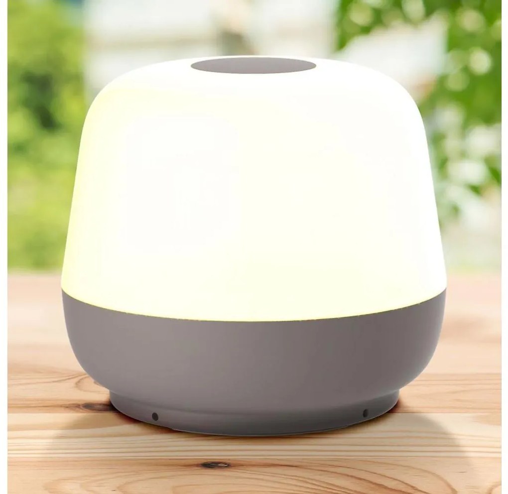 LED настолна лампа SAMBA LED/1,2W/5V USB 1200 mAh IP44 сива