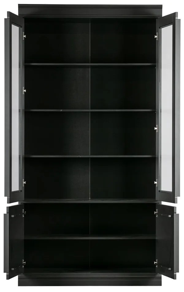 Черна витрина от масивен бор 110x215x44 cm Organize – WOOOD