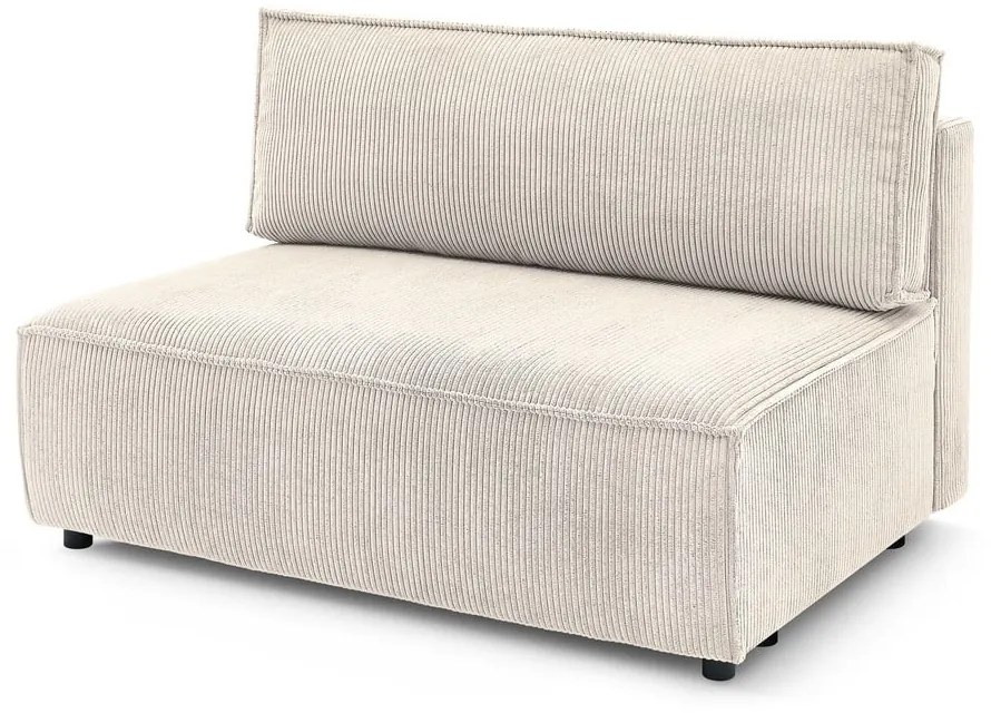 Кремав модул за диван от велур, централна част Nihad modular - Bobochic Paris